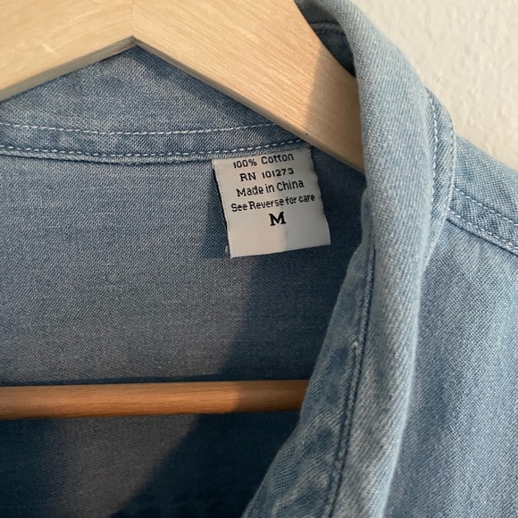 Vintage 2002 Daytona Beach Bike Week Denim button down shirt men’s medium - Picture 5 of 8